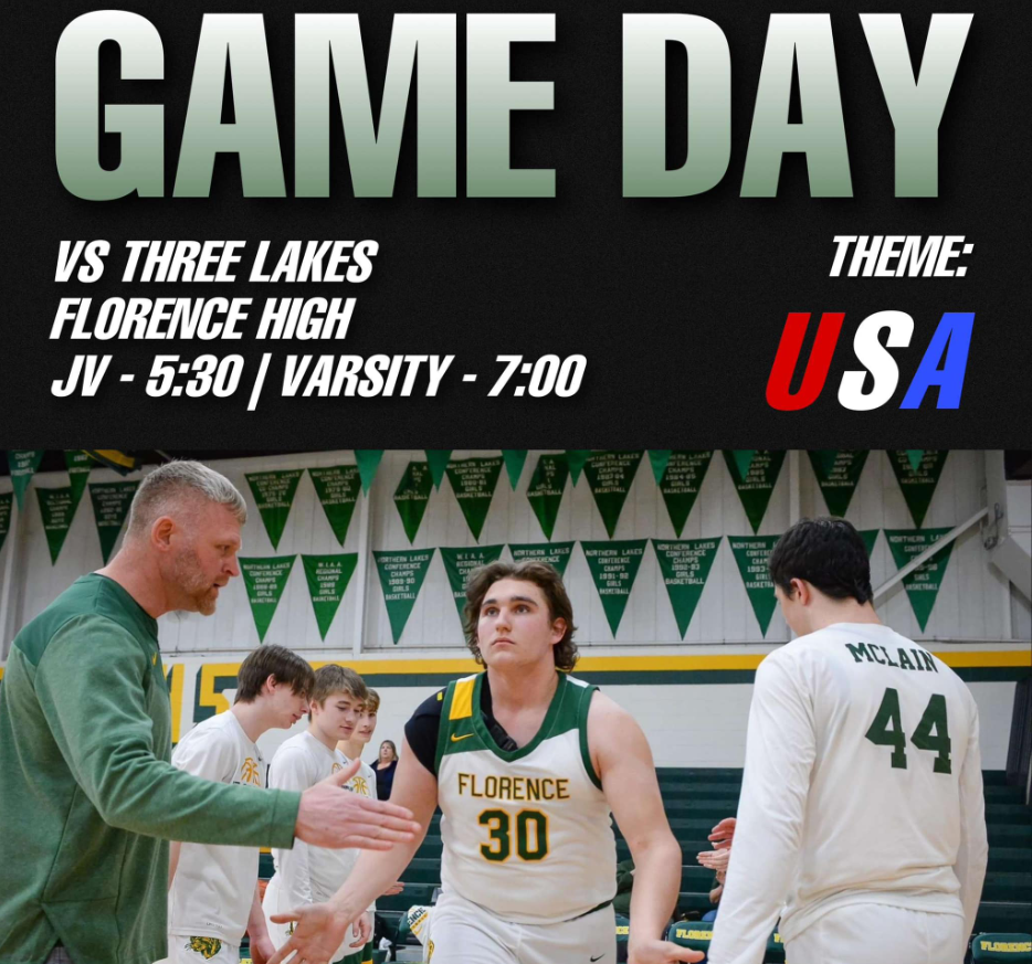 game day vs three lakes florence HS JV 5:30, Varsity 7:00 Theme USA