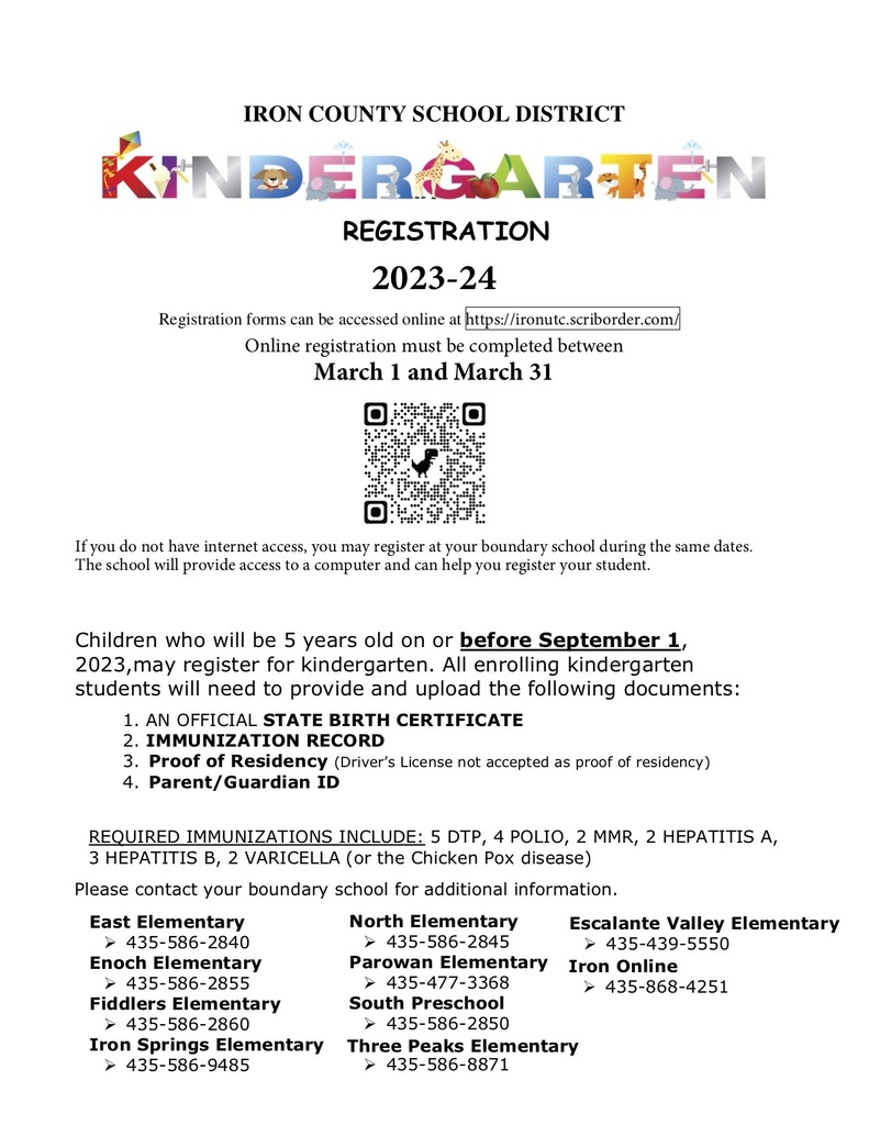 kindergarten registration