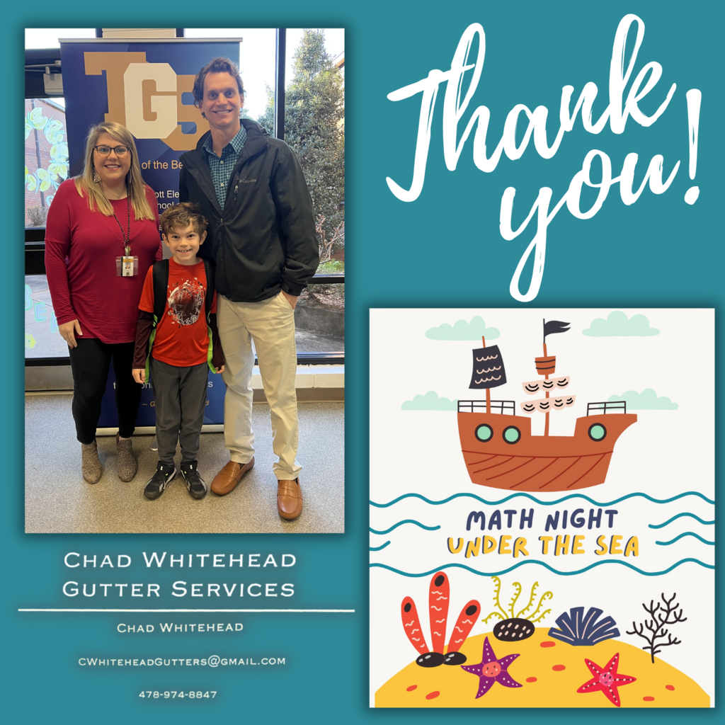 Thank you Whitehead Gutters for sponsoring Math Night at TGS
