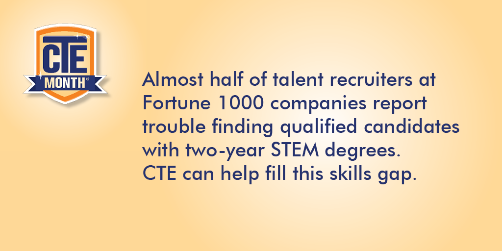 CTE can fill the gap in STEM jobs.