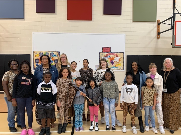 Teachers and students showing their favorite animal print