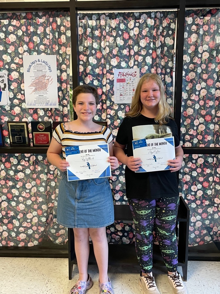 January Students of the Month