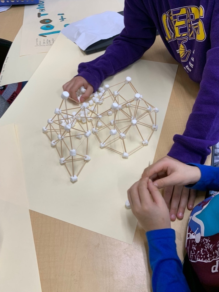 completed marshmallow tower