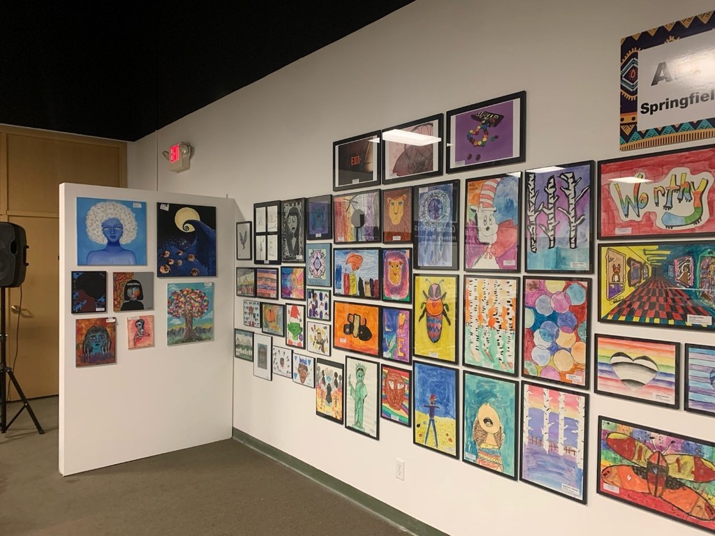 Artwork hanging on the wall