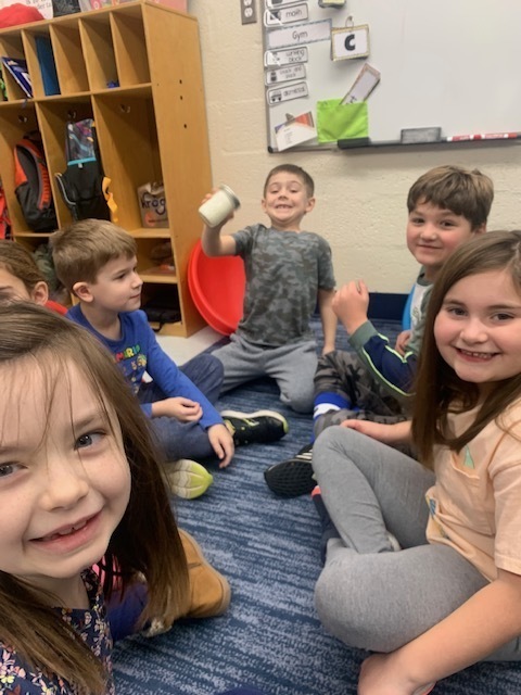 Dunstan's class makes butter