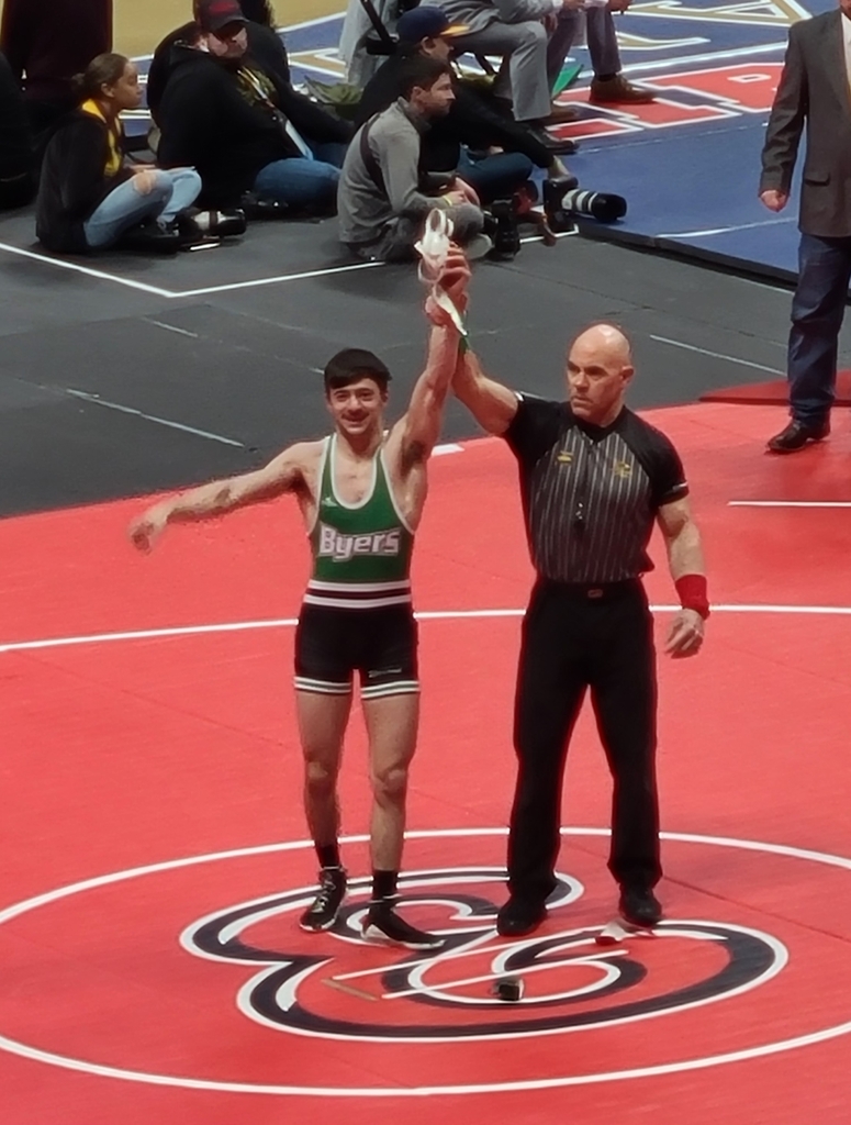 wrestler raising the hand