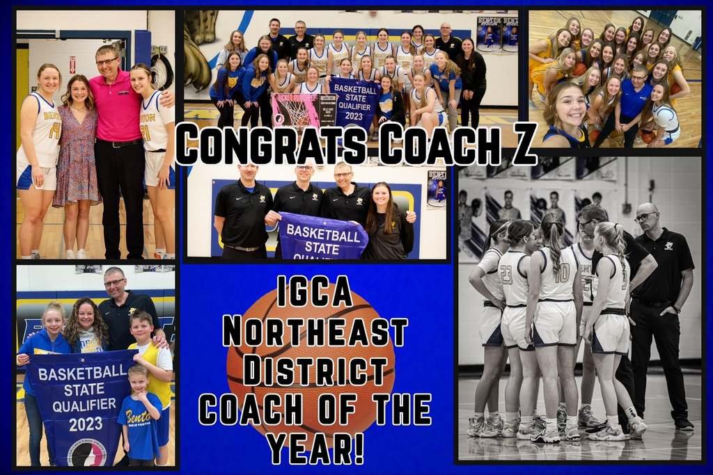 Benton community Coach Z IGCA NE district coach of the year 2023