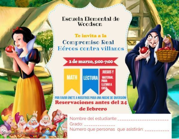Flyer for Royal Engagement in Spanish