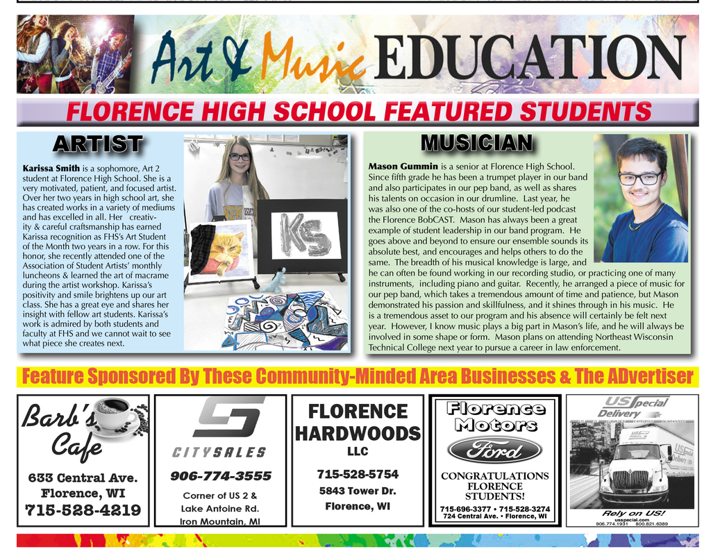 Mason Gummin and Karissa Smith in advertiser article