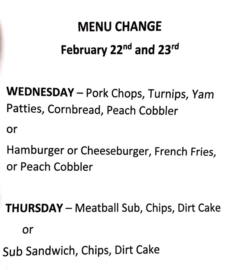 menu change