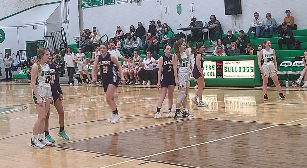 Byers girls playing basketball