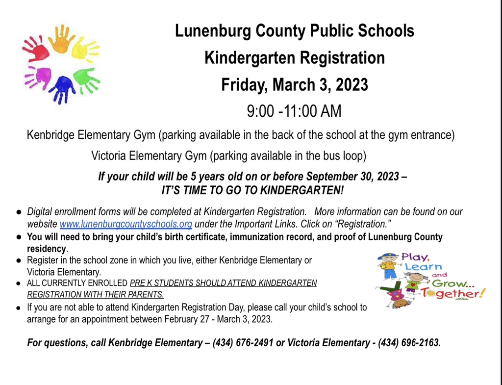 Kindergarten Registration Flyer