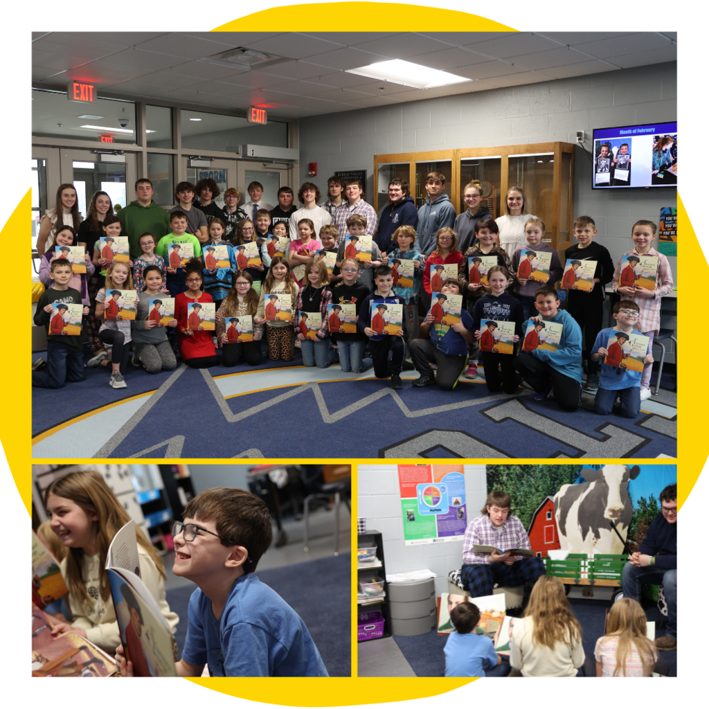 FFA Week Books for Third Grade BV FFA gifts a copy of Farmer George Plants a Nation to every third grader in the district in celebration of National FFA Week. Each book is written in by a student in Miss Johnston's Introduction to tell the third graders a little more about Ag! Then students in Miss Jacobs' Ag Business class take the books and read with the third graders!
