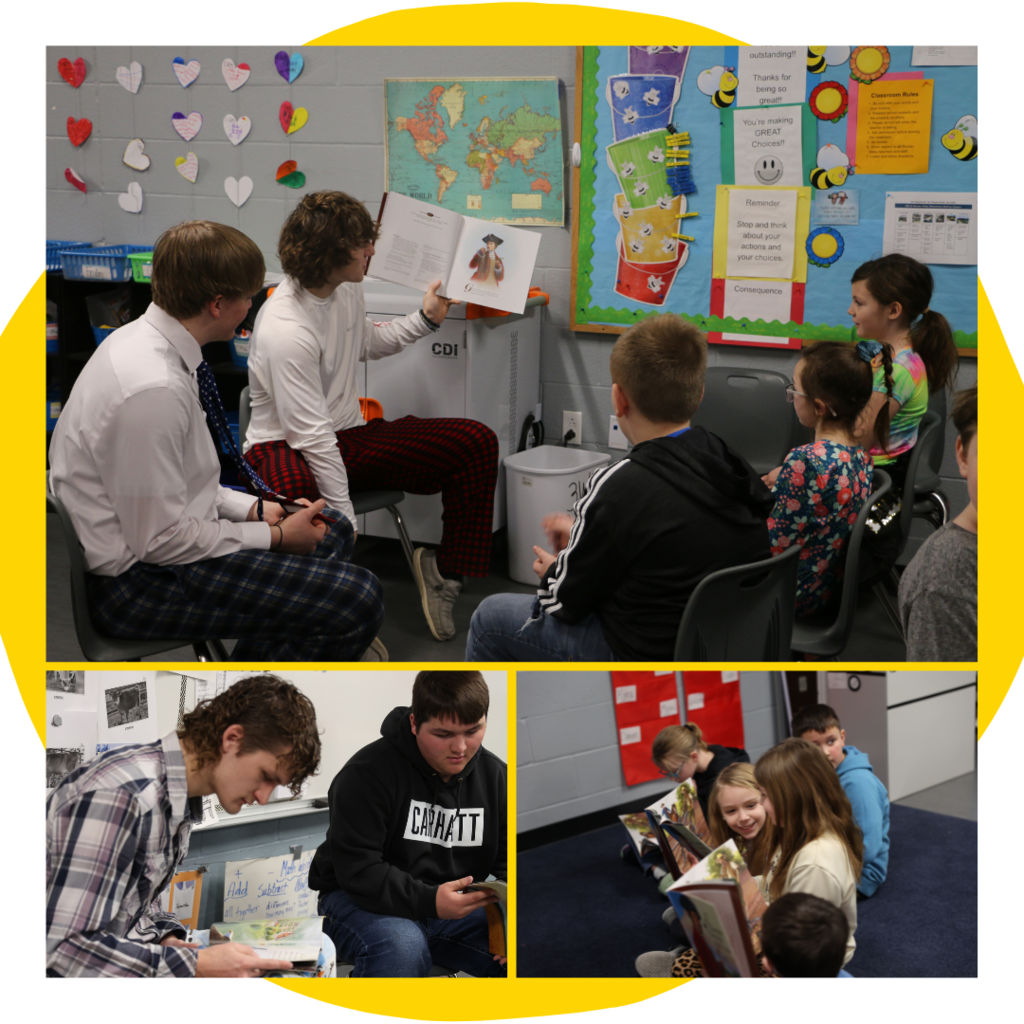 FFA Week Books for Third Grade BV FFA gifts a copy of Farmer George Plants a Nation to every third grader in the district in celebration of National FFA Week. Each book is written in by a student in Miss Johnston's Introduction to tell the third graders a little more about Ag! Then students in Miss Jacobs' Ag Business class take the books and read with the third graders!