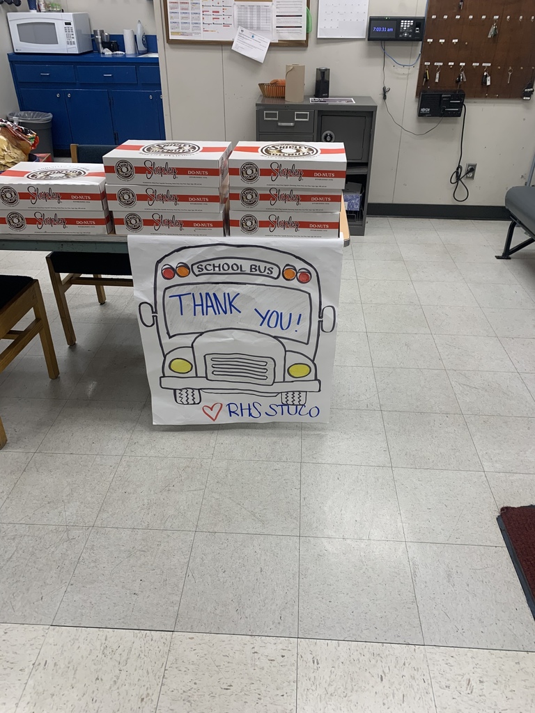 Due to driver shortages, bus 64 may be delayed. REMINDER! Today is bus driver appreciation day! RHS Student Council loves RISD Transportation! Thank you to the Royal transportation department for all that you do! β€οΈ #WeAreRoyal