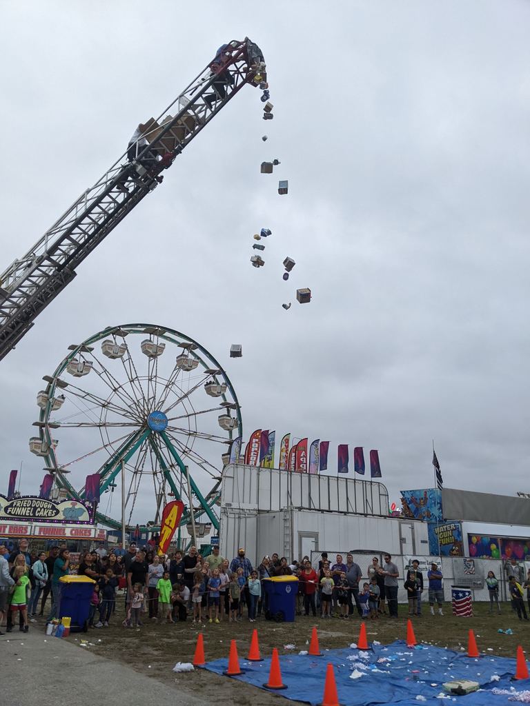 Martin County Fire and Rescue drops eggs for students at Martin County Fair