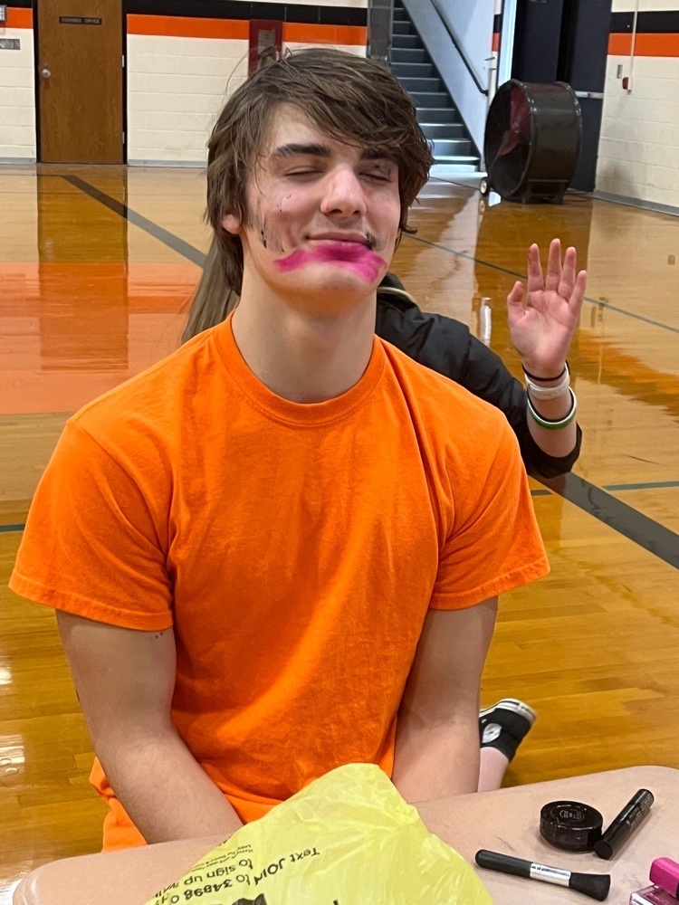 student with makeup