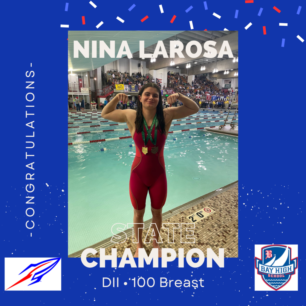 Nina LaRosa State Champ Photo 100 Breast Stroke
