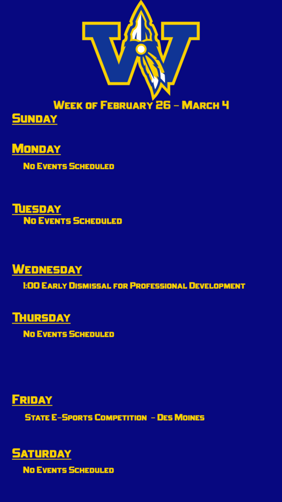 Weekly Activities March 26 - April 4