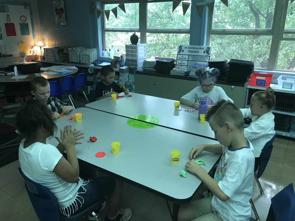 First day fun with play-doh!