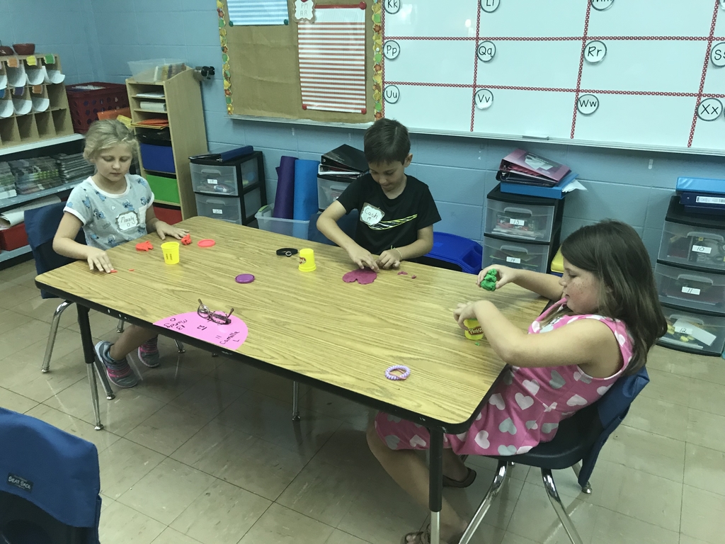 First day fun with play-doh!