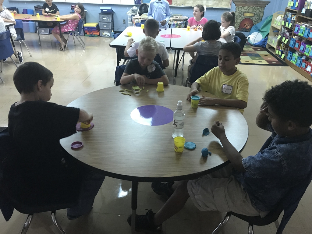 First day fun with play-doh!