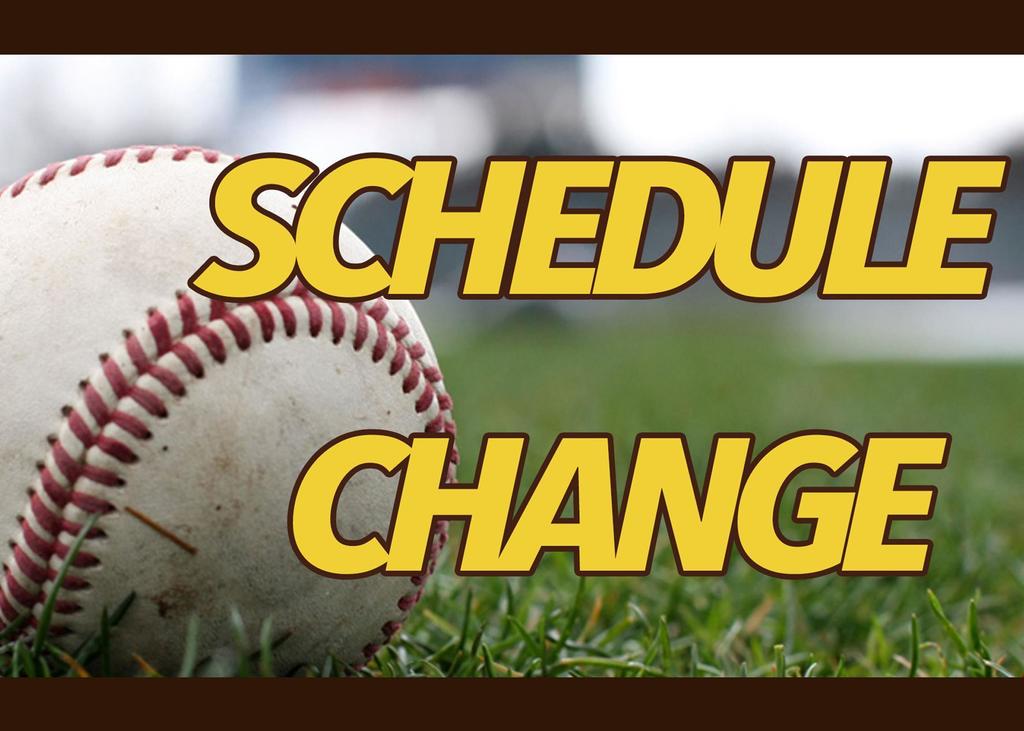 baseball scheudle change
