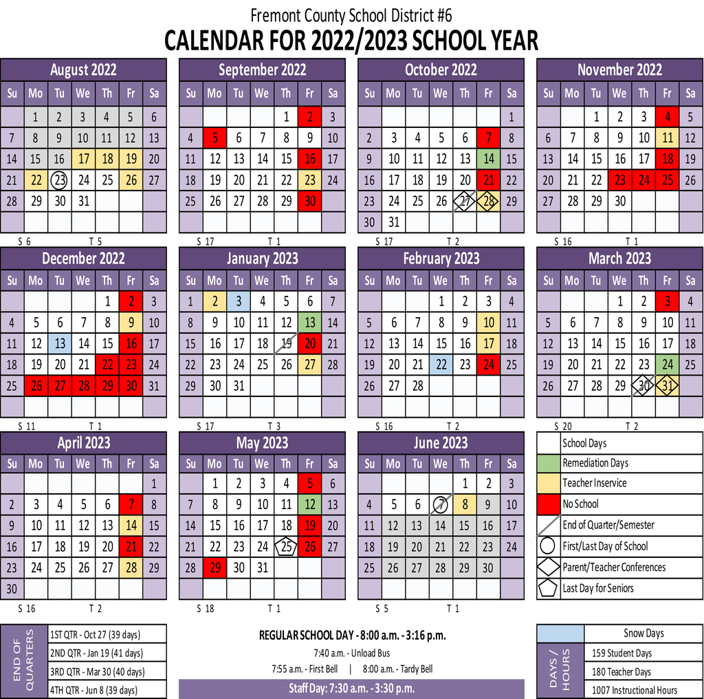 Snow Days Calendar