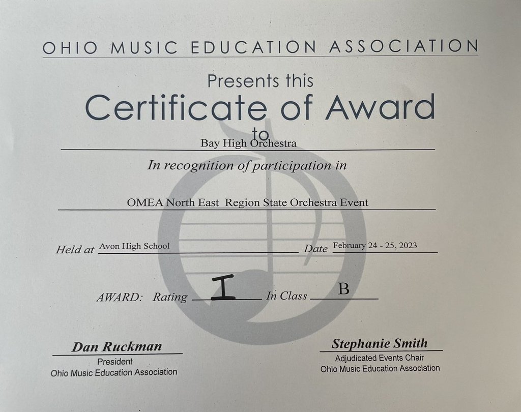 OMEA Orchestra Award