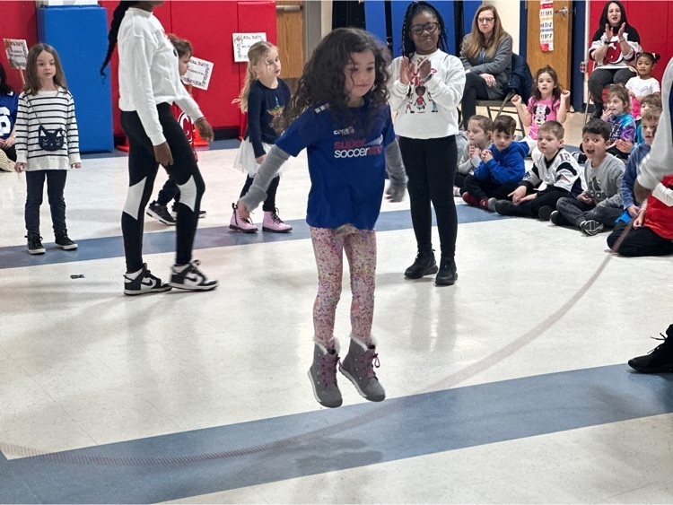 student jumping rope