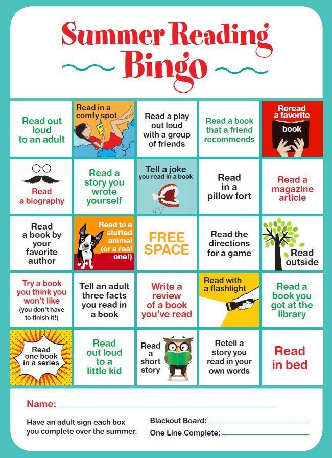 Summer Reading Bingo