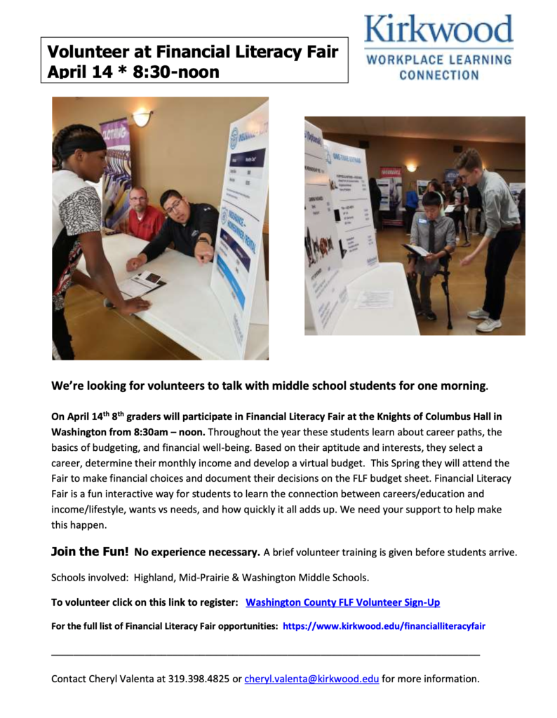 Financial Literacy Fair Flyer
