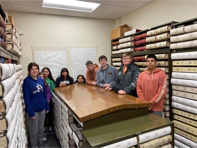 Students were able to look at the records in the register of deeds office dating clear back into the late 1800s