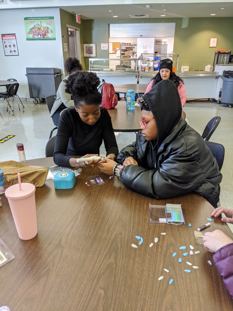 Student getting nails done