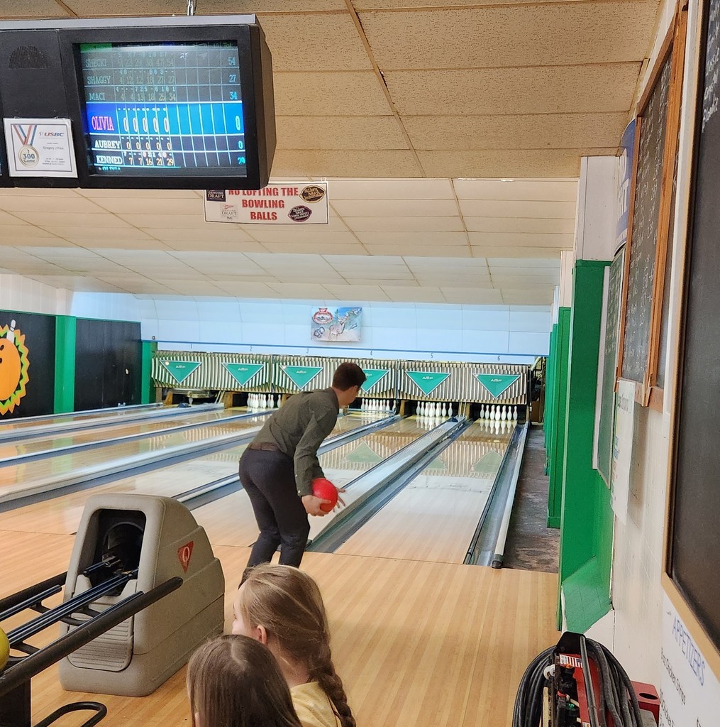 Mr Z, the teacher, takes his try at bowling