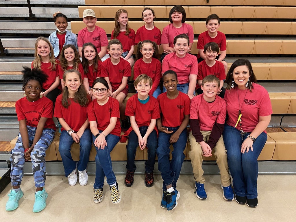 KBS Science Olympiad team in red shirts