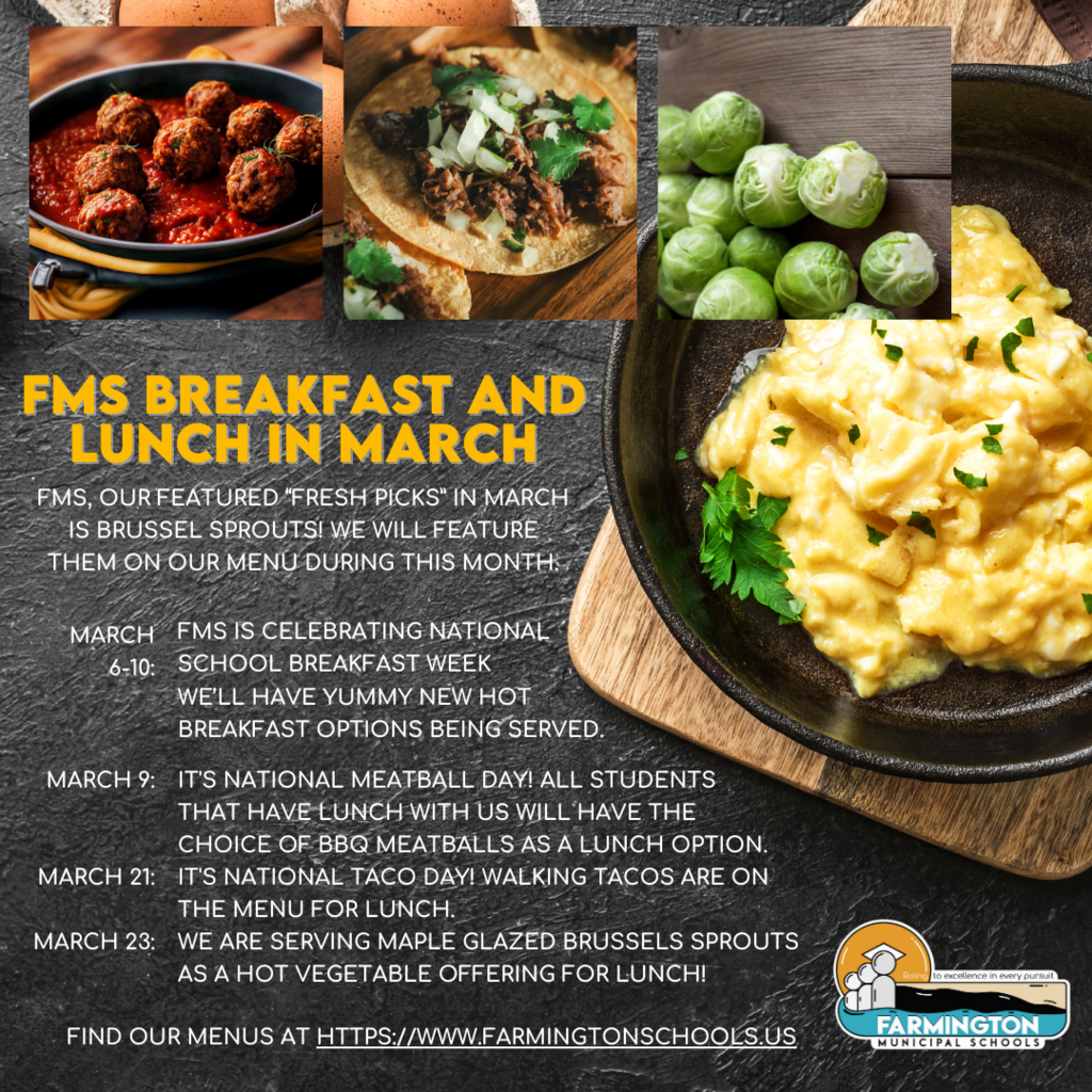 Breakfast and Lunch at FMS