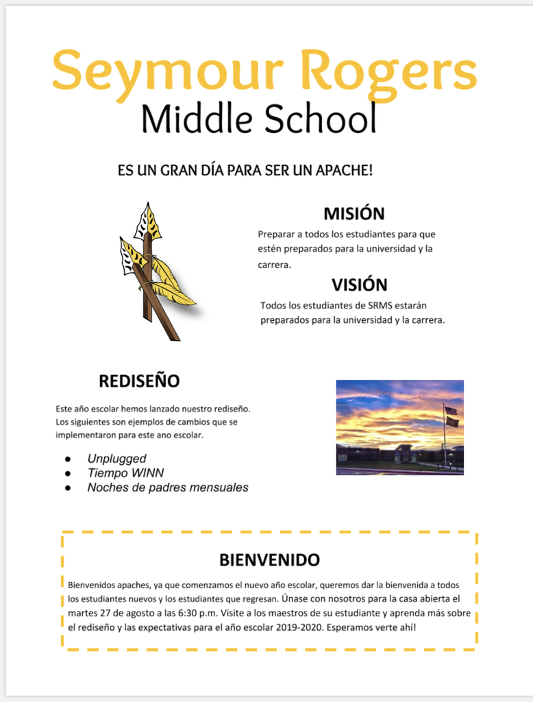 SRMS invites our Parents to Open House