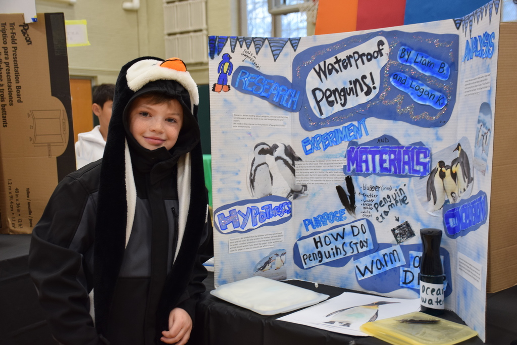 The fourth grade first place project created by Liam Benazzi and Logan Keaveney (not pictured).