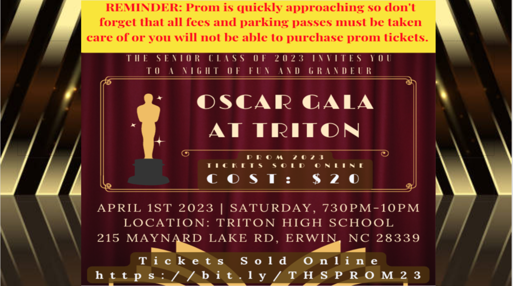 Take care of fees owed prior to Prom to buy tickets.