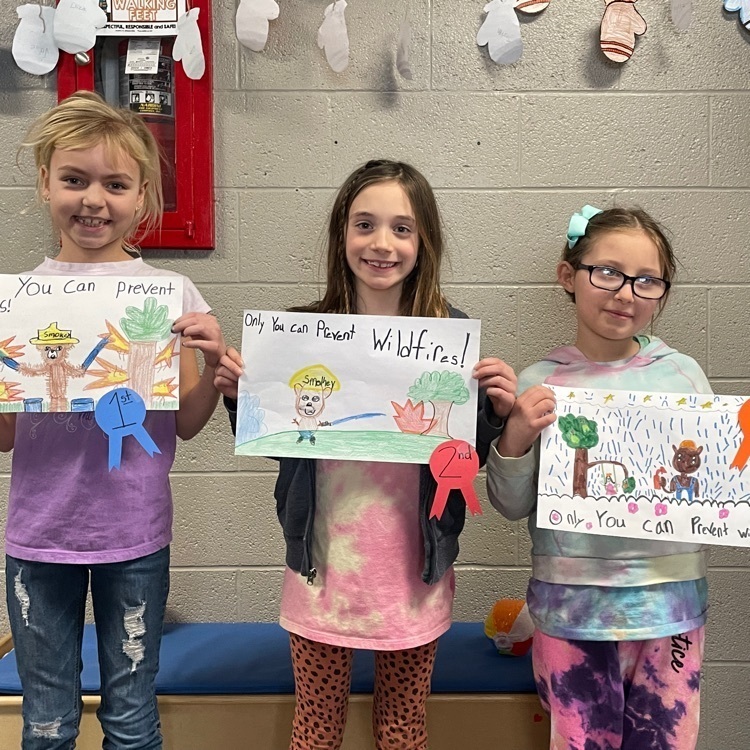Second grade keep North Dakota clean poster winners