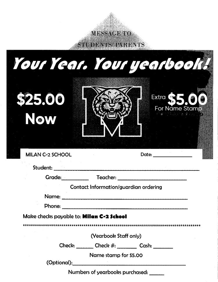 Yearbook form