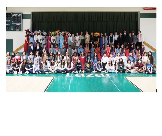 The cast of the Lazar Spring Musical: THE MUSIC MAN JR. Performances March 23 and 24 at 7PM at MTHS auditorium. Tickets at $10 and can be purchased in advance or at the door.