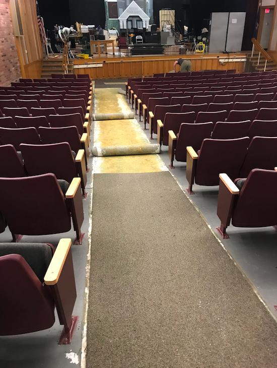 Auditorium carpeting