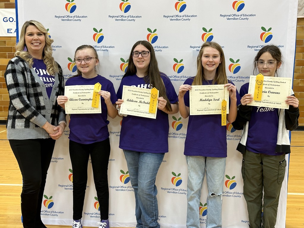 oakwood jr high spellers & coach