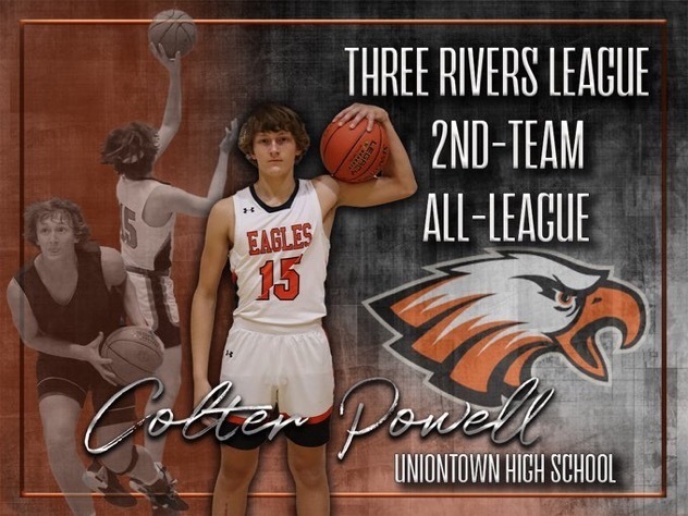 Congratulations to Colter Powell for being selected to the Second Team Three Rivers League All-League Basketball Team!