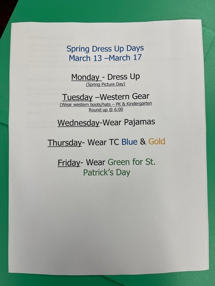TCE Spring Dress Up Days