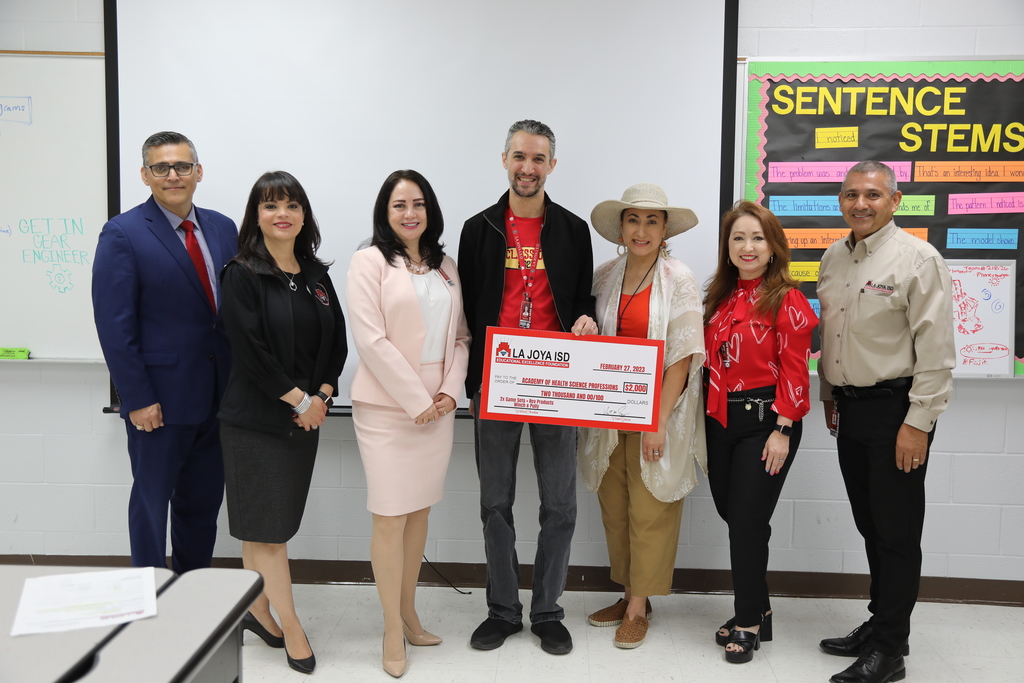 La Joya ISD Educational Excellence Foundation is dedicated to supporting, enhancing, and promoting excellent educational opportunities, programs, and incentives for students and teachers of La Joya ISD that are unique and innovative. Today, La Joya ISD Educational Excellence Foundation awarded 3 classroom grants to the following teachers: La Joya High School: Amylyn Borja-Freese John F. Kennedy Elementary: Rita Saenz Academy of Health Science Professions & STEM: Waleed Ebrahim Congratulations to La Joya ISD Educational Foundation Awardee winners!!! #LJISDTowardSuccess