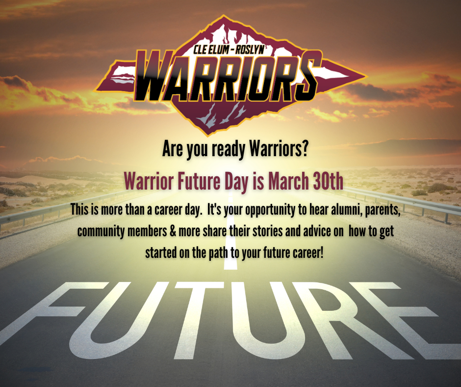 picture of a highway promoting Warrior Future Day on March 30th 