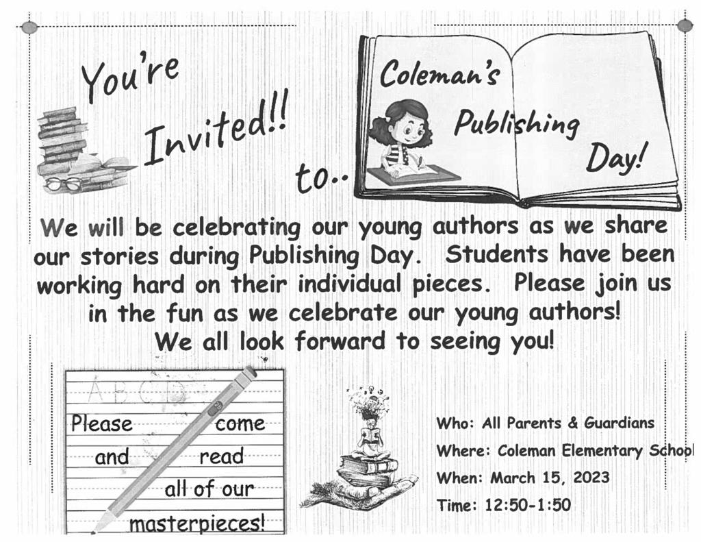 publishing day flyer